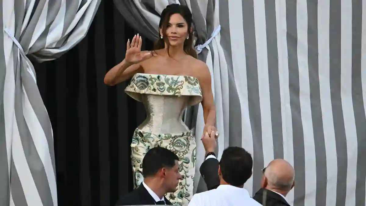 lauren sanchez taille kleid heiß