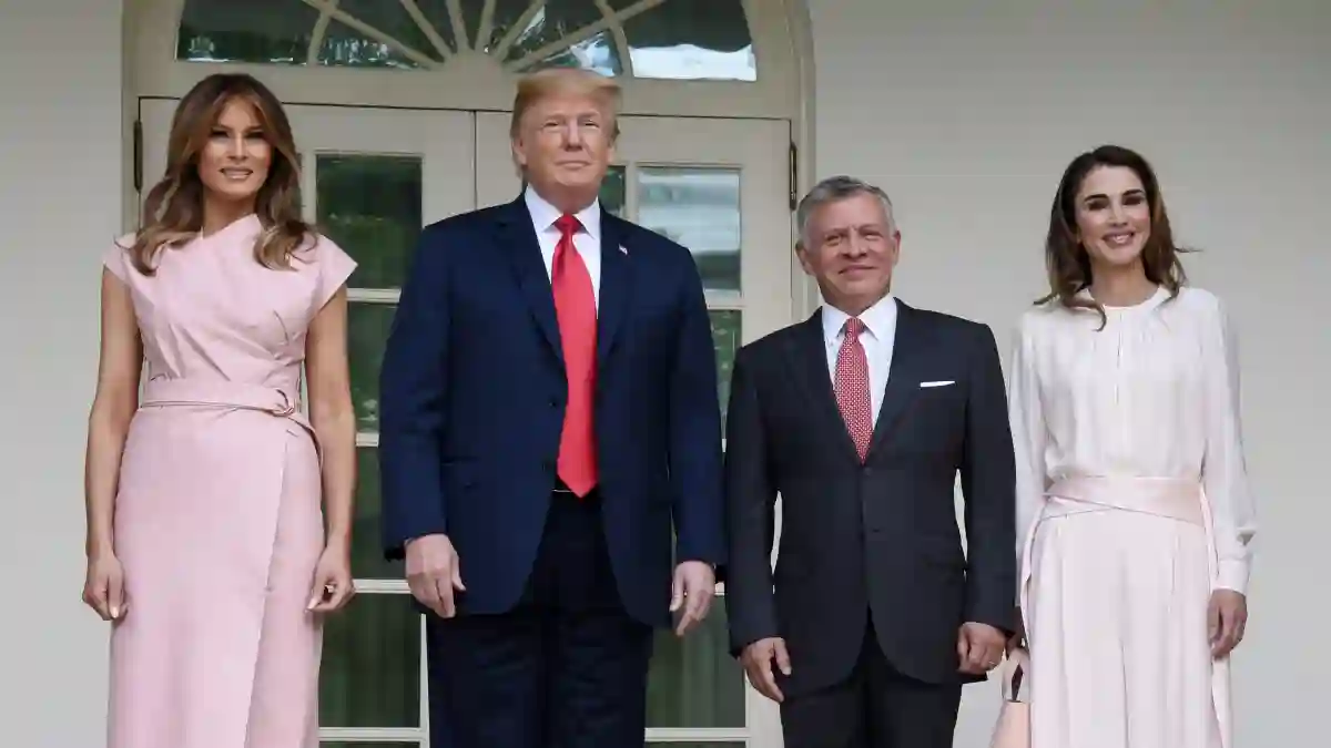 Melania und Donald Trump mit König Abdullah II. und Königin Rania von Jordanien