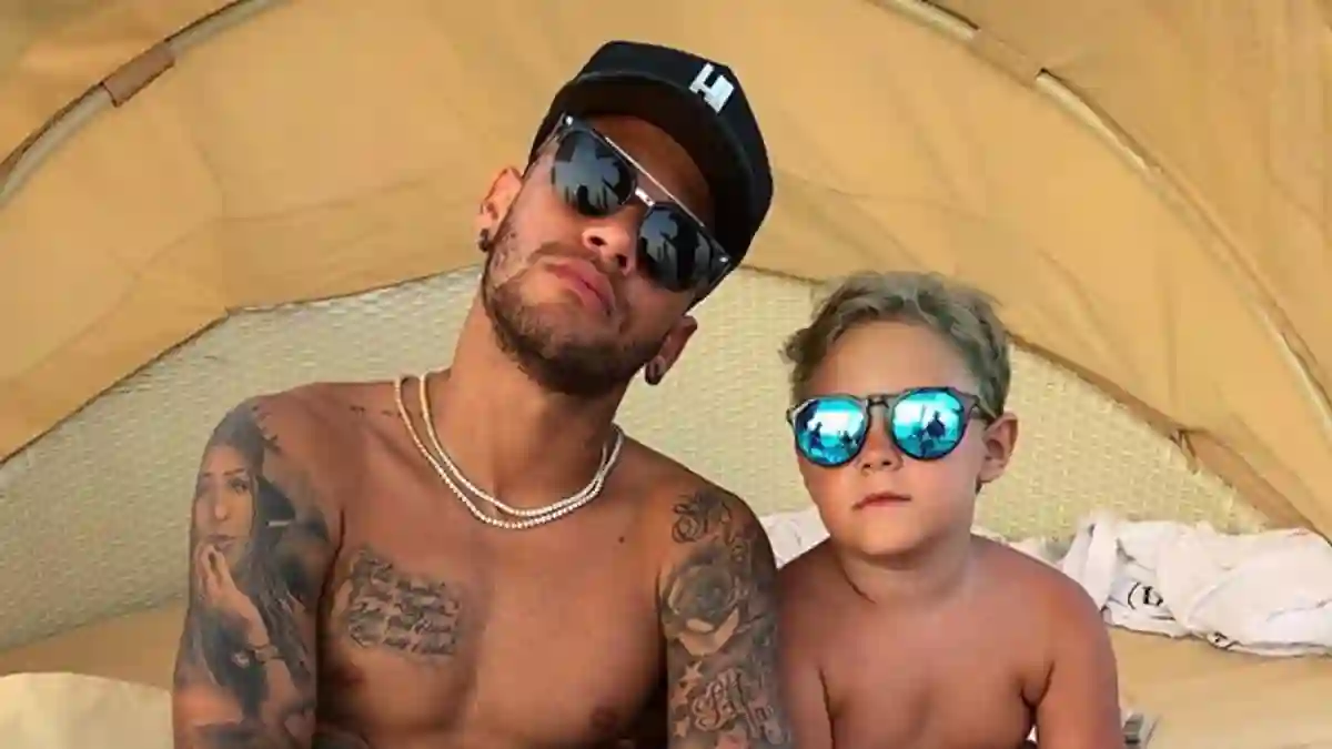 Neymar und Sohn David Lucca