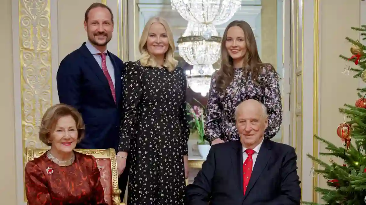 weihnachtskarte norwegische royals