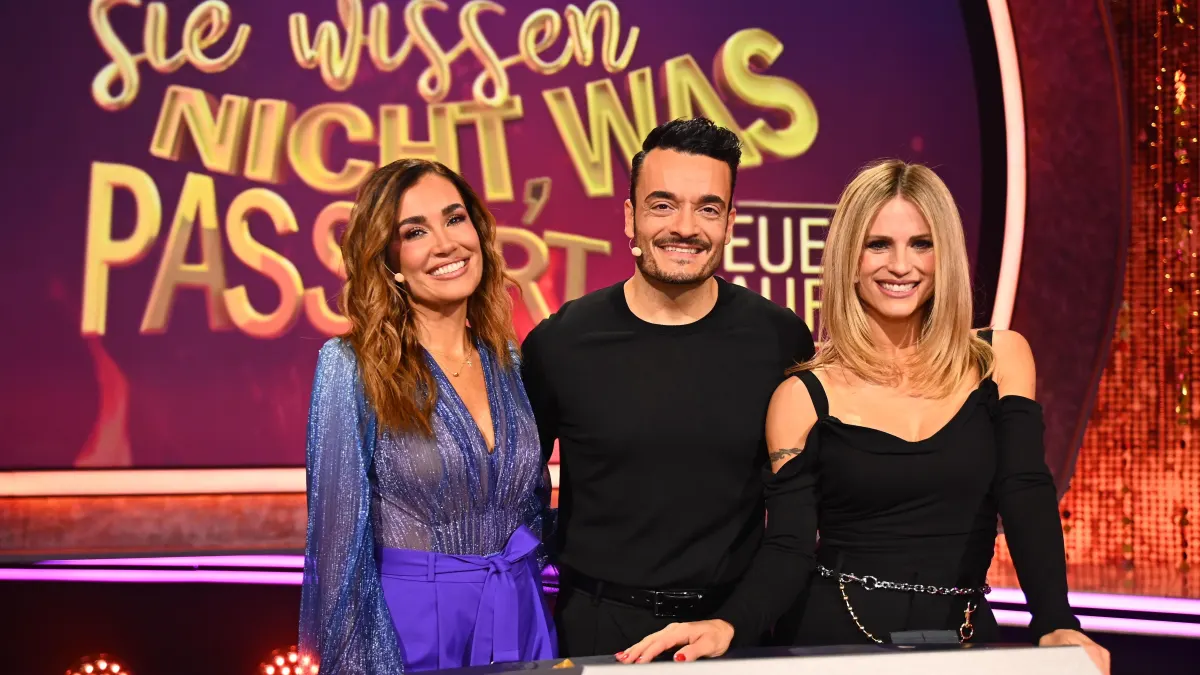 Jana Ina und Giovanni Zarrella mit Michelle Hunziker (re.) bei „Denn sie wissen nicht, was passiert"
