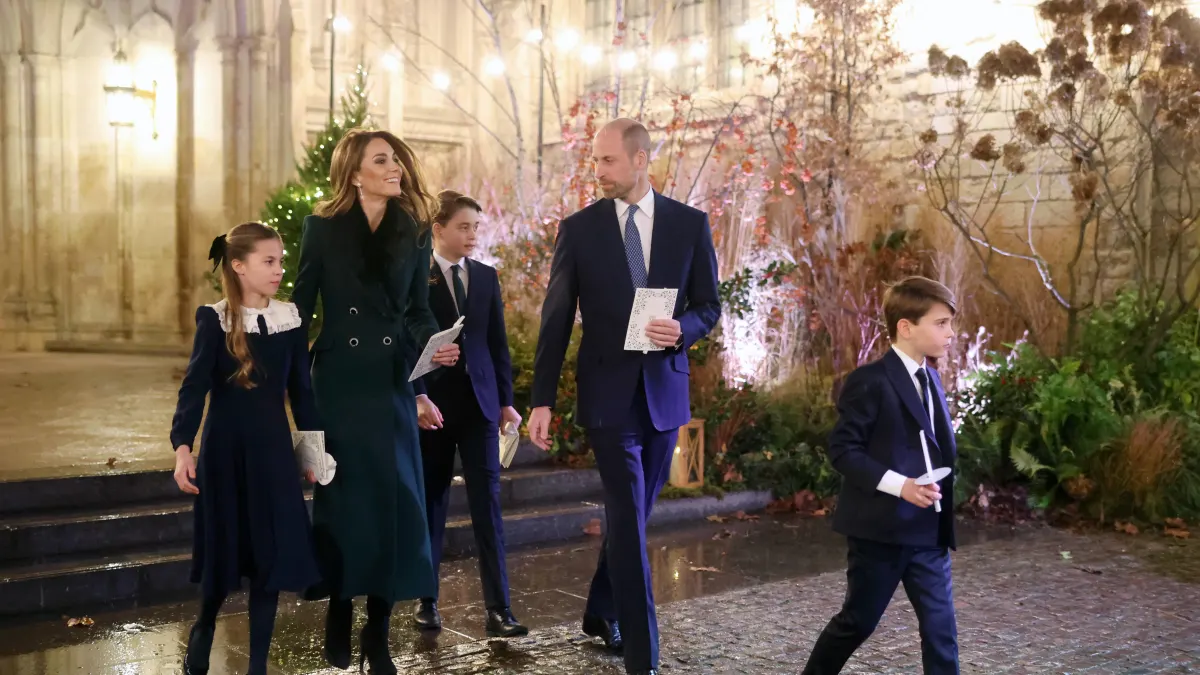 Prinzessin Kate und Prinz William mit ihren Kindern George, Charlotte und Louis.