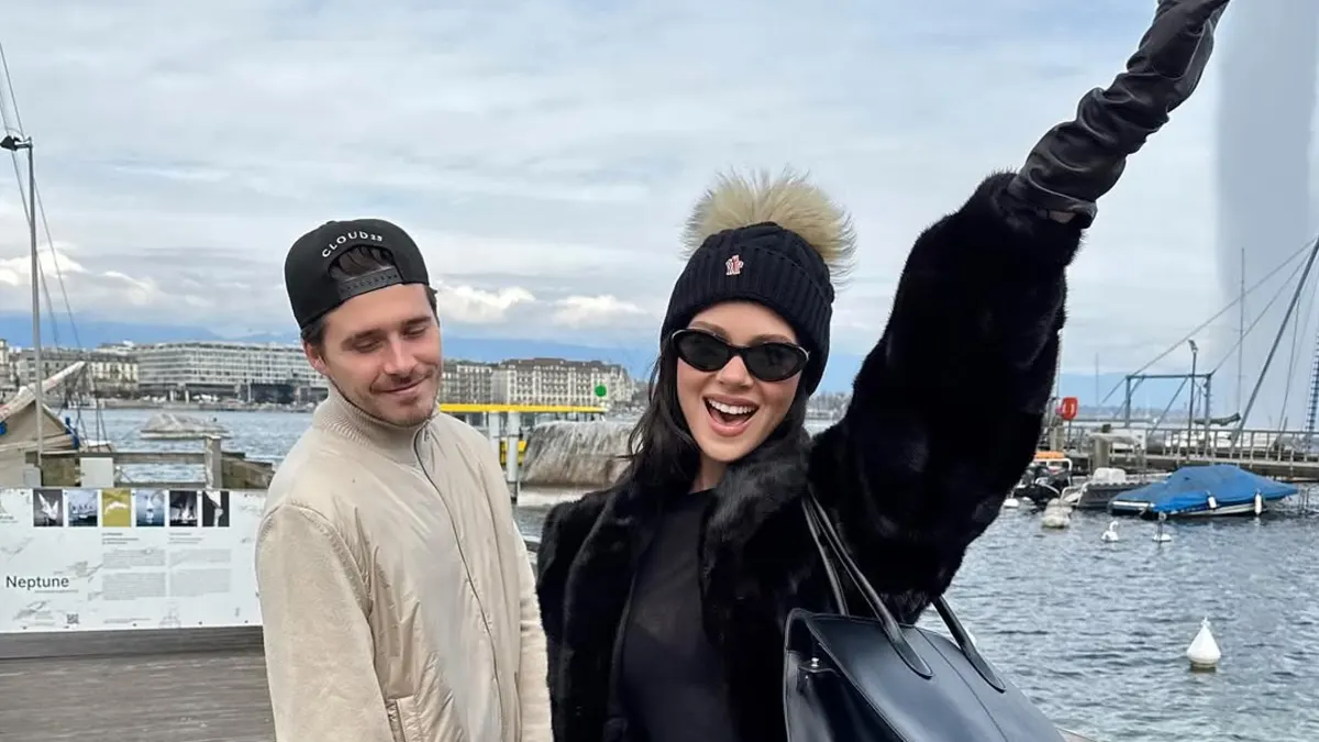 Brooklyn Beckham und Nicola Peltz genf flug