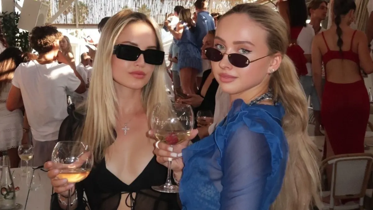 davina geiss shania geiss heiß sexy transparent kleid look geburtstag feier