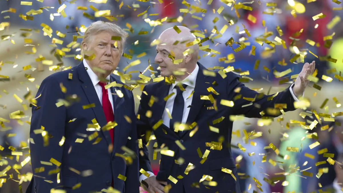 Donald Trump und Gianni Infantino bei der WM-Siegerehrung.