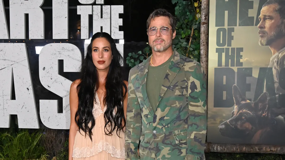 Seltener Auftritt: Ines de Ramon und Brad Pitt