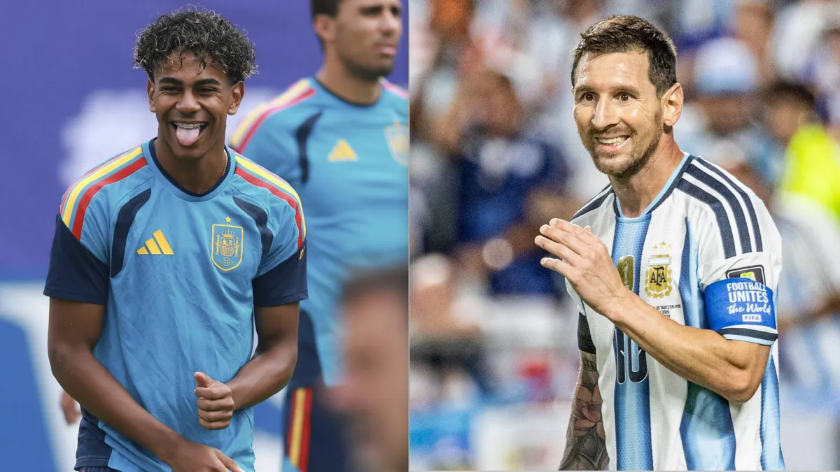 Lamine Yamal und Lionel Messi