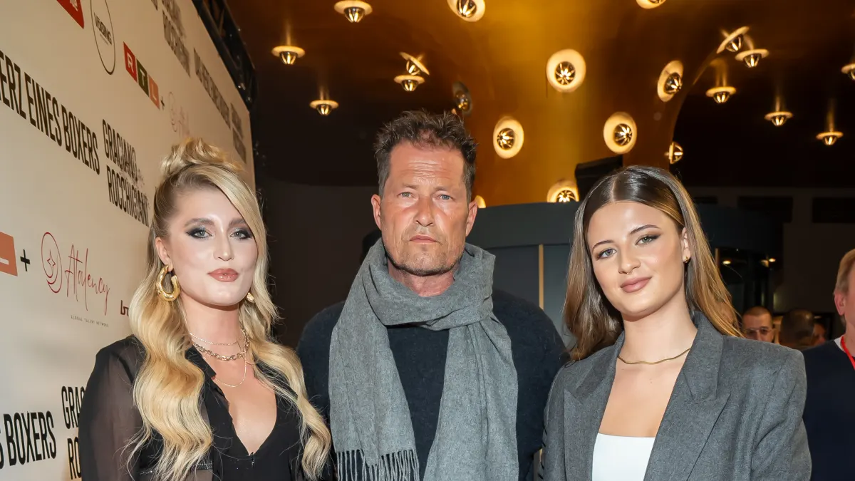 Til Schweiger mit seinen Töchtern Luna und Emma