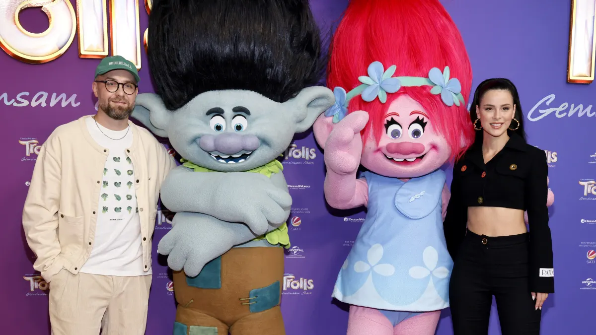 Mark Forster und Lena Meyer-Landrut red carpet roter teppich film trolls