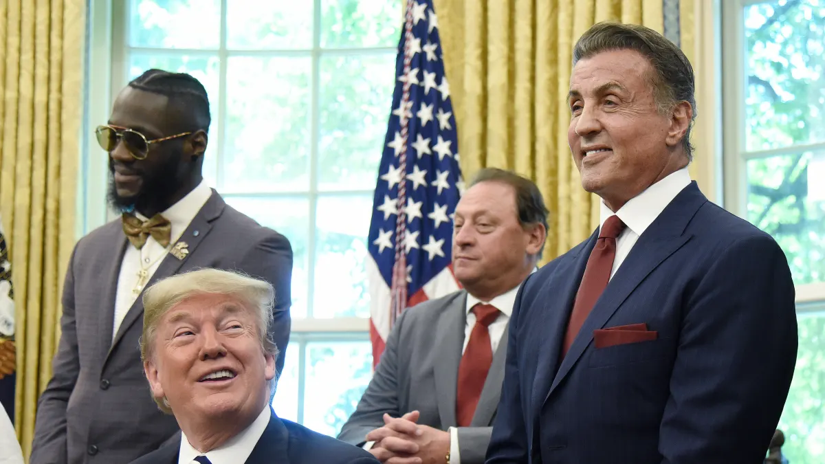 Donald Trump und Sylvester Stallone 2018