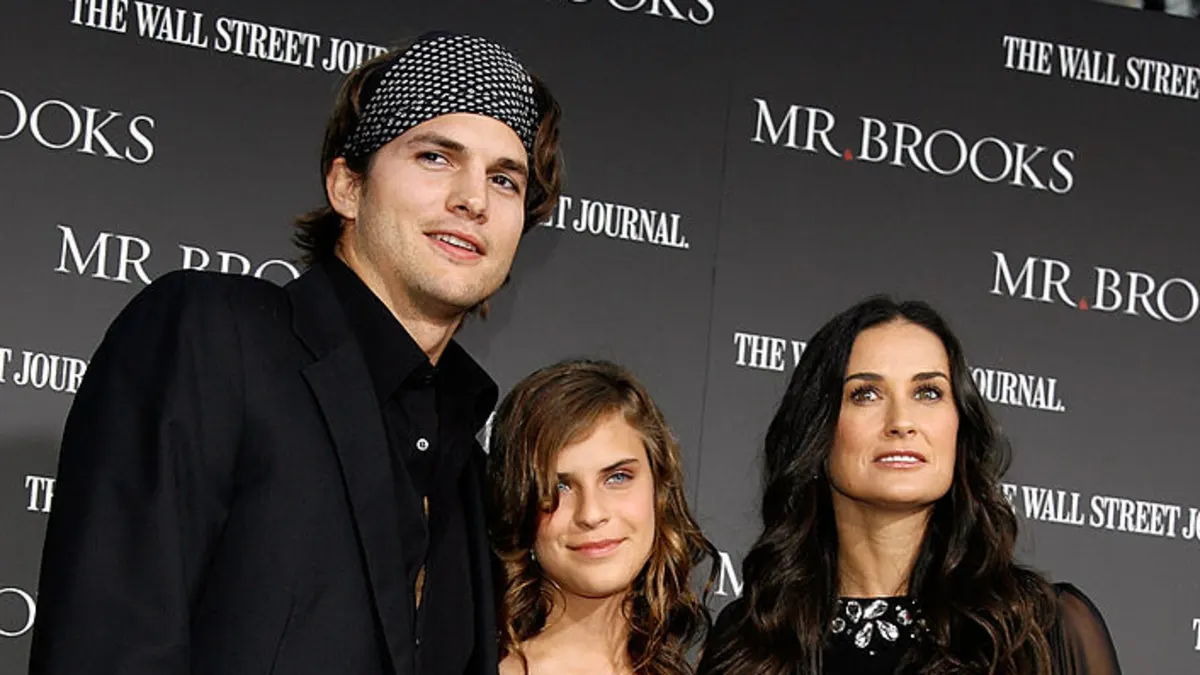 Ashton Kutcher, Tallulah Willis und Demi Moore