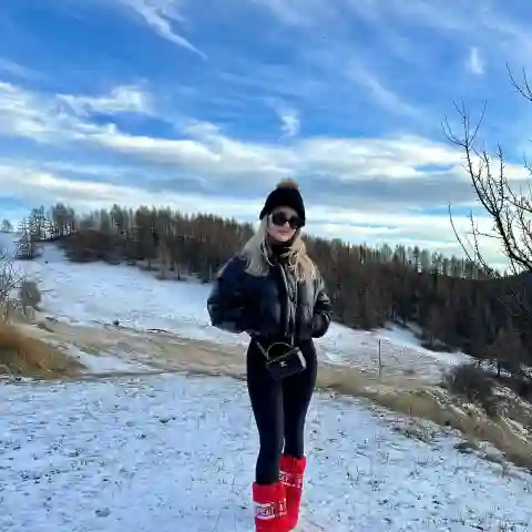 davina geiss ski schnee heiß sexy