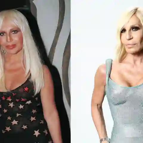 Donatella Versace früher vs. heute