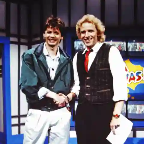 Günther Jauch und Thomas Gottschalk im Jahr 1987