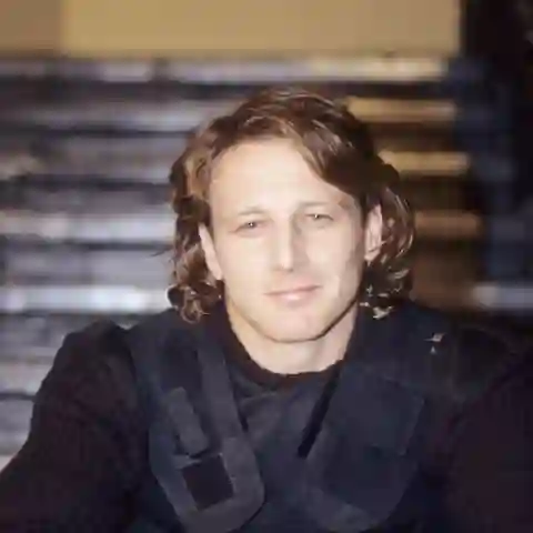 Hendrik Duryn am Set von "Team Berlin" 1999