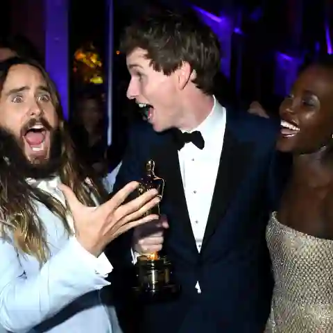 Jared Leto, Eddie Redmayne und Lupita Nyong’o bei den Oscars 2015