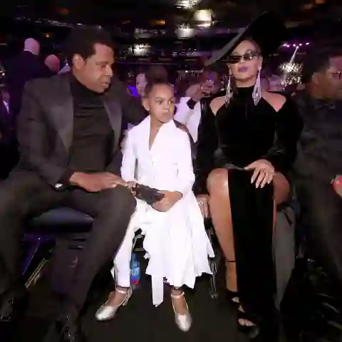 Jay-Z, Blue Ivy and Beyonce Knowles bei den Grammys in New York 2018