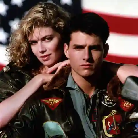 Kelly McGillis und Tom Cruise in "Top Gun"