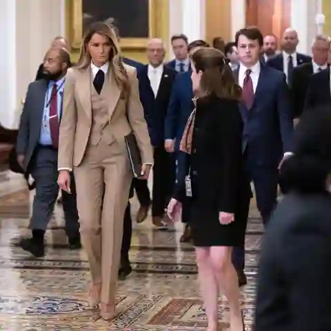 Melania Trump im maskulinen Look
