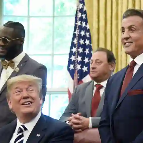 Donald Trump und Sylvester Stallone 2018