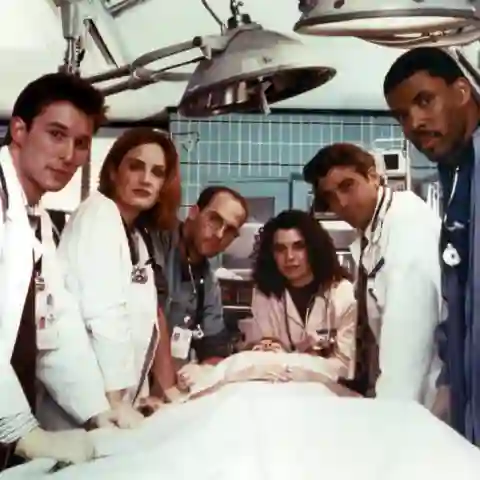 Emergency Room, Cast, 1994, George Clooney, Anthony Edwards, Noah Wyle, Sherry Stringfield, Eriq La Salle, Julianna Margulies