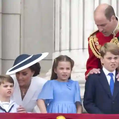 Trooping the Colour The Queen, The Duchess of Cambridge, The Duke of Cambridge, Prince George, Princess Charlotte and Pr