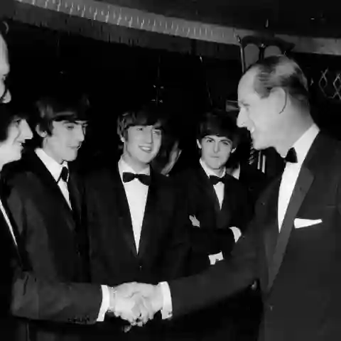 Prinz Philip und The Beatles bei den Carl Alan Awards am 24. März 1964