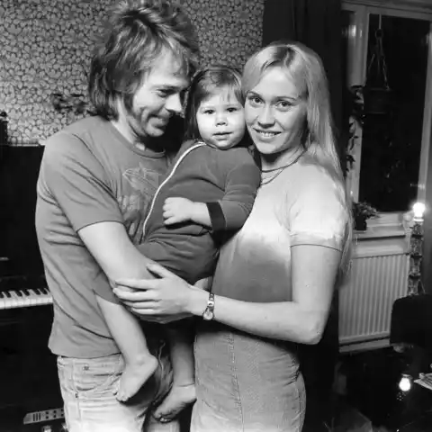 agnetha fältskog und björn ulvaeus mit kind