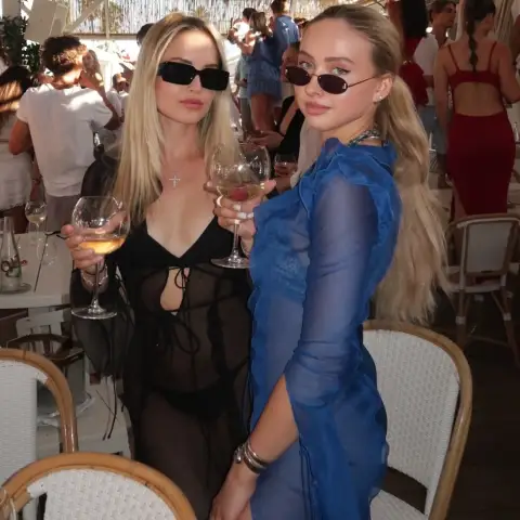 davina geiss shania geiss heiß sexy transparent kleid look geburtstag feier