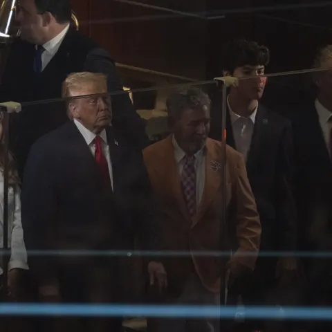 Donald Trump bei den Knicks.