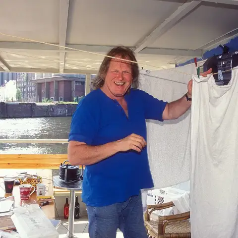 Gunter Gabriel auf einem Hausboot