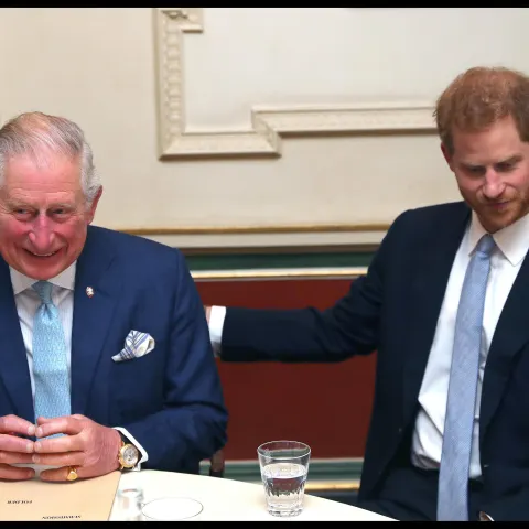 König Charles und Prinz Harry