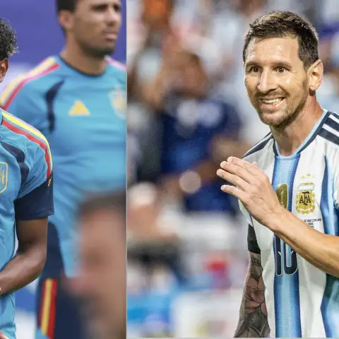 Lamine Yamal und Lionel Messi