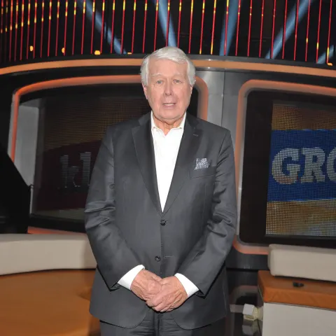 Peter Weck bei der Aufzeichnung der Show „Klein gegen Groß“, Ich heirate eine Familie, ARD,