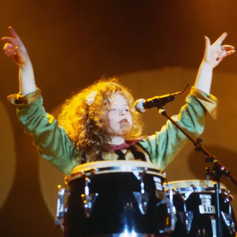 Barby Kelly, Mitglied der irischen Musikgruppe The Kelly Family, Auftritt circa 1993. Copyright: HartwigxValdmanis Nur r