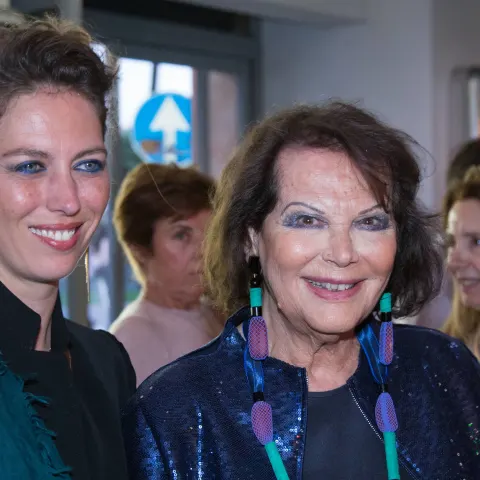 Italy Premiere of Rudy Valentino in Rome Italian actress Claudia Cardinale with her daughter Claudi
