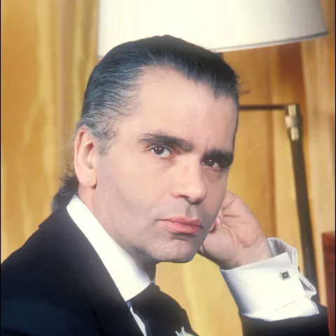 Karl Lagerfeld im Jahr 1984 Modedesigner Chanel