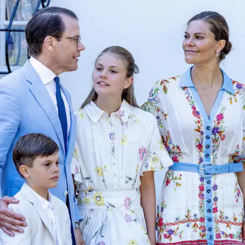 Die Schwedischen Royals: Prinz Daniel, Prinz Oscar, Prinzessin Estelle und Prinzessin Victoria