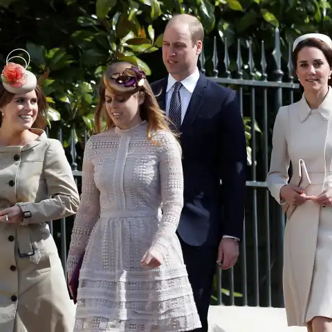 Prinz William, Prinzessin Kate, Prinzessin Beatrice und Prinzessin Eugenie