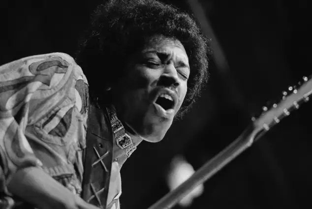 Jimi Hendrix 1970 bei einem seiner letzten Auftritte