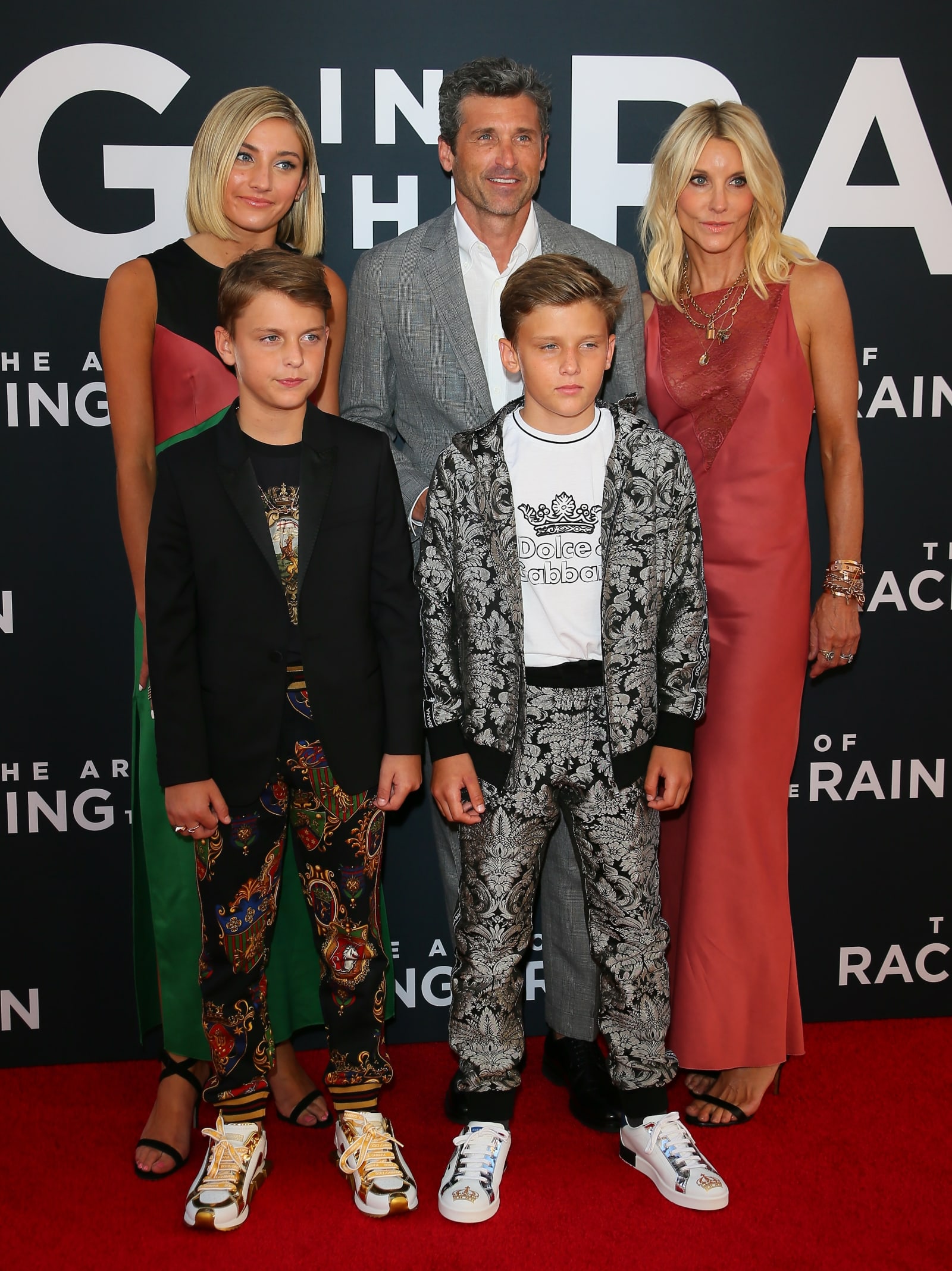 Stylische Familie Patrick Dempsey Mit Seiner Frau Und Den Kids Auf Filmpremiere