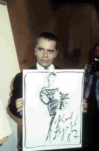 Karl Lagerfeld im Jahr 1987 Modedesigner Chanel