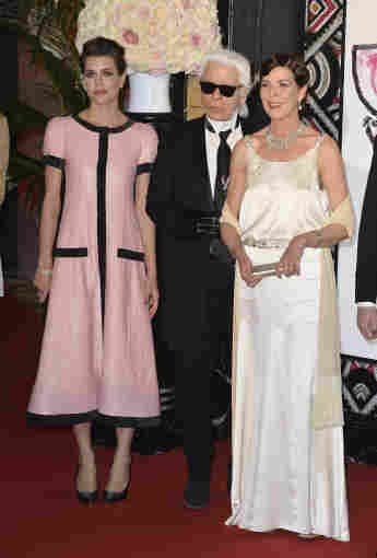 Charlotte Casiraghi, Karl Lagerfeld und Prinzessin Caroline von Hannover