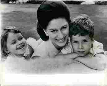 Prinzessin Margaret mit ihren Kindern Sarah und David