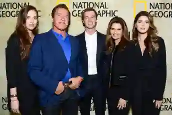 Arnold Schwarzenegger mit seiner Familie - Sohn Töchter Ex-Frau Maria Shriver - im Jahr 2017.