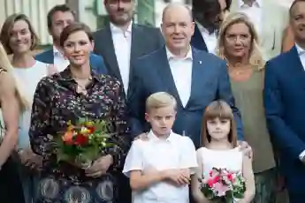 Fürstin Charlene, Fürst Albert II., Fürst Jacques und Fürstin Gabriella besuchen das traditionelle monegassische Picknick am 09. September 2023 in Monaco