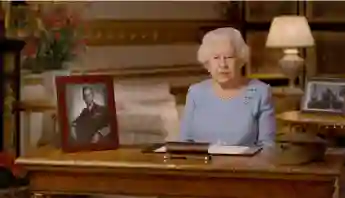 Königin Elisabeth II. während ihrer Rede zum „Remembrance Day“