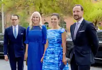 02-05-2022 Sweden Prince Haakon and Princess Victoria and Princess Mette Marit and Prince Daniel arriving at Norra Lati
