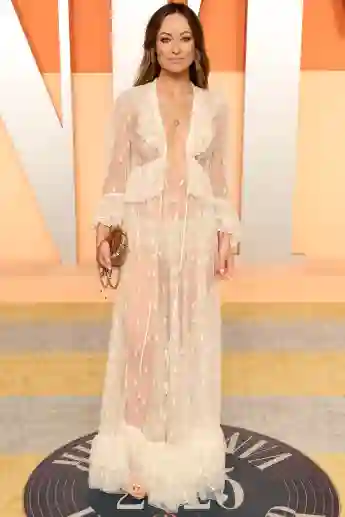 olivia wilde heiß freizügig transparent kleid look oscars 2025