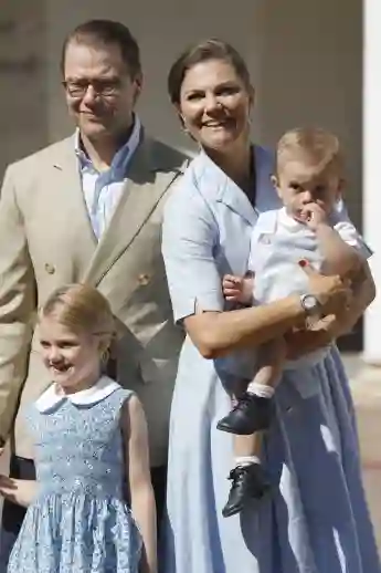Prinzessin Victoria, Prinz Daniel, Prinzessin Estelle und Prinz Oscar auf Schloss Solliden